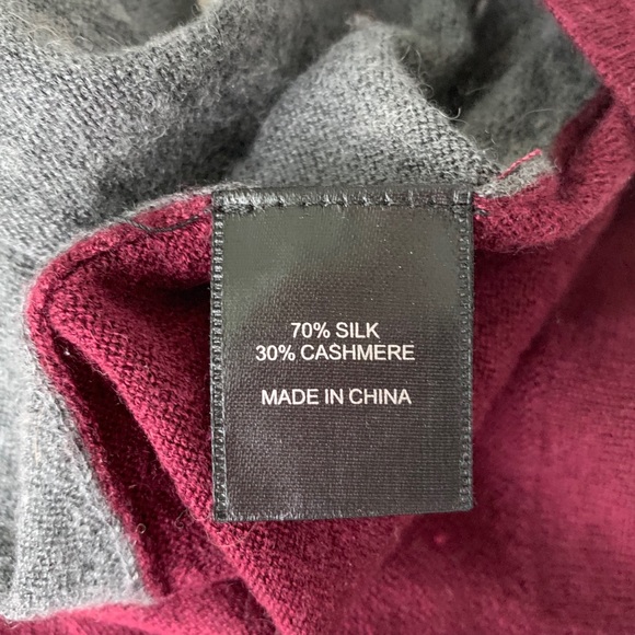 Scoop Color Block Silk Cashmere Sweater - Picture 5 of 6